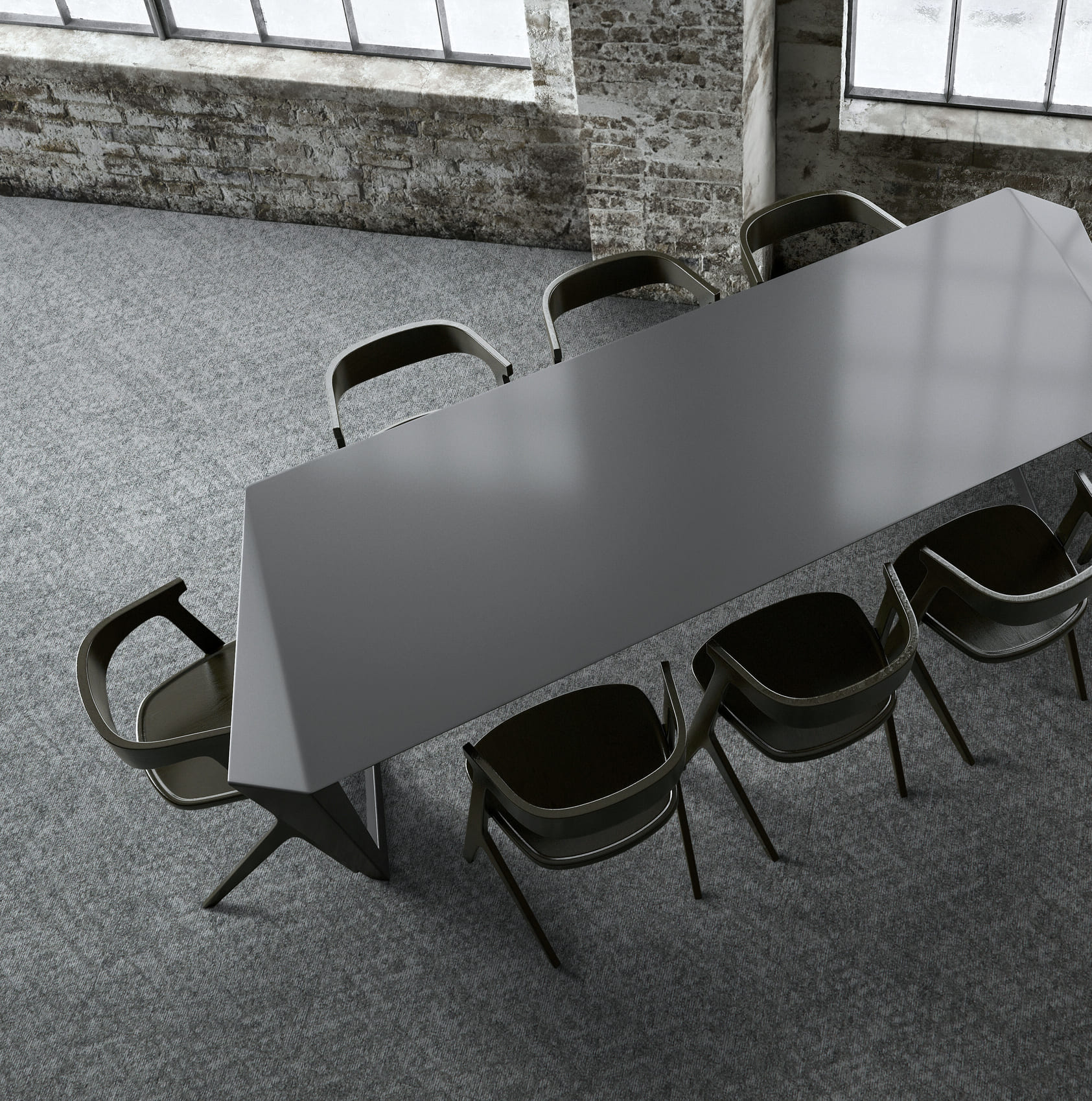 Ковровая плитка Bonkeel Shade Grey 500×500×6,5 фото в интерьере